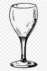 a black and white drawing of a wine glass on a transparent background, hd png