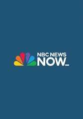the nbc news now logo on a blue background
