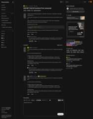 Mockup of new question page in dark mode