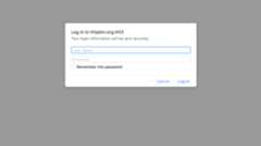 Safari displaying a modal authentication dialog