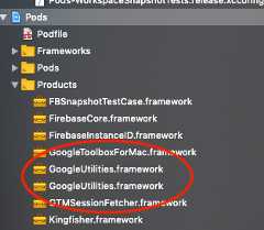 Two entries for GoogleUtilities.framework