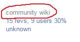 image showing the "owner" of a CW post is "community wiki"