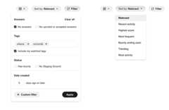 Mockup of new filter interface