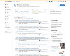 Current view of the homepage in light mode