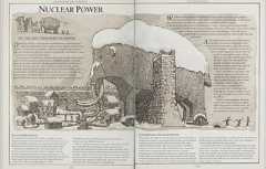 Image of the two pages for nuclear power with the mammoth statue