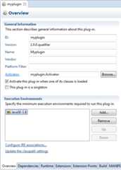 Plug-in Editor. JavaSE-1.8 as Execution Environment