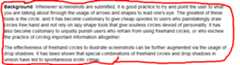 (freehand-circled text) Background: Whenever screenshots are submitted, it is good practice to try and point the user to what you are talking about through the usage of arrows and shapes to lead one's eye. The greatest of these tools is the circle, and it has become customary to give cheap upvotes to users who painstakingly draw circles free hand and do not rely on lazy shape tools that give soulless circles devoid of personality. It has also become customary to unjustly punish users who refrain from using freehand circles, or who eschew the practice of circling important information altogether.¶ The effectiveness of freehand circles to illustrate screenshots can be further augmented via the usage of drop shadows. It has been shown that special combinations of freehand circles and drop shadows in unison have led to spontaneous erotic climax.