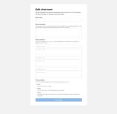 Updated chat room editing screen