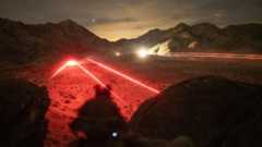 U.S. Marines with 2nd Battalion, 4th Marine Regiment, 1st Marine Division conduct a night live-fire range during Service Level Training Exercise at Marine Corps Air-Ground Combat Center, Twentynine Palms, California, Dec. 17, 2025. SLTE is designed to be a challenging, realistic training environment that produces combat-ready forces capable of operating as an integrated Marine Air Ground Task Force across all domains of military operations. (U.S. Marine Corps photo by Cpl. Christian Cutter)