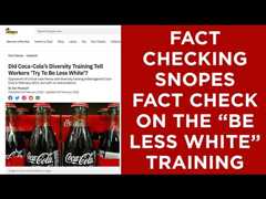 Fact checking Snope's fact check on the "be less white" training.