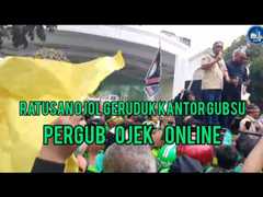 Ratusan Ojek Online Geruduk Kantor Gubernur Sumut, Bobby Berencana Buat Pergub Ojek Online