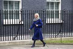 British Environment Secretary Liz Truss arrives at Downing Street