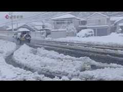 予防的通行止めが実施された国道27号線（2026年2月8日　京都府舞鶴市）A preventive road closure was implemented on National Route 27.