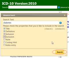 Advanced search help image