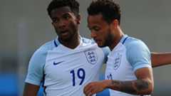 Kasey Palmer and Lewis Baker celebrate