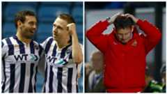 Millwall celebrate, Stourbridge commiserate