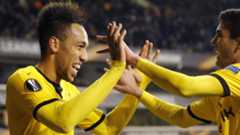 Dortmund's Pierre-Emerick Aubameyang celebrates