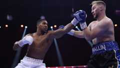 Anthony Joshua punches Otto Wallin