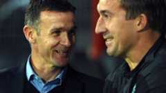 Ross County manager Jim McIntyre and Hibs head coach Alan Stubbs