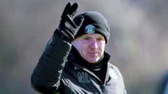 Hibernian head coach Neil Lennon at training