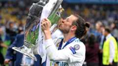 Gareth Bale kisses the Champions League trophy