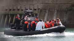 Migrants being brought to Dover