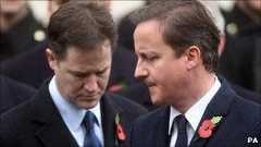 Nick Clegg and David Cameron