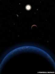 Artists' conception of Tau Ceti solar system