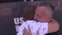 Clarita Ghavimi has been reunited with Luca Branislav, the man who rescued her whilst fleeing the 11th floor of Grenfell Tower.