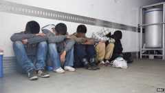 Illegal immigrants at Patras