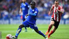N'Golo Kante takes the ball away from Jordy Clasie