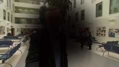 Ray Flynn's central vision has been lost due to age-related macular degeneration