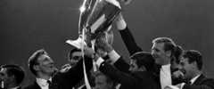 Tommy Gemmell (left) and Billy McNeill hold aloft the European Cup
