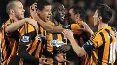 Hull City players celebrate