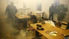 Protests from pro-Russian groups at a governor's office in Donetsk, 3 May