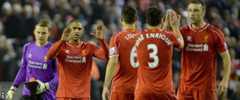 Liverpool celebrate after a win over Stoke