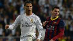 Real Madrid's Cristiano Ronaldo (left) and Barcelona's Lionel Messi