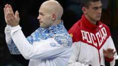 Kazakhstan's Vassiliy Levit (left) was cheered on the podium while Russian winner Evgeny Tishchenko was jeered