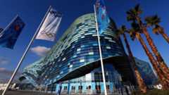 Sochi Olympic flags and venue