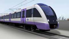 An artist's impression of how a Crossrail train may look