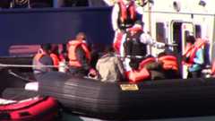 Migrants being brought to Dover