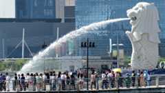 Singapore's famous merlion statue