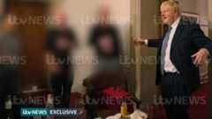 Boris Johnson at Downing Street party