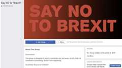 screenshot of "Say no to Brexit" group