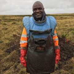 Zimbabwean deminer Farai Beghede