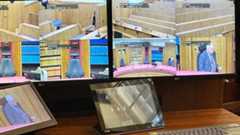 Court of Session video monitors