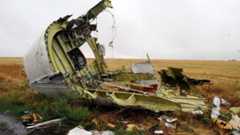In this file photo taken on September 09, 2014 shows part of the Malaysia Airlines Flight MH17 at the crash site in the village of Hrabove (Grabovo), some 80km east of Donetsk.