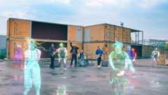 Promotional still from Coldplay's music video for Higher Power