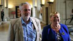 Pat Glass pictured with Jeremy Corbyn