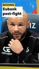 Chris Eubank Jr looks dejected post-fight